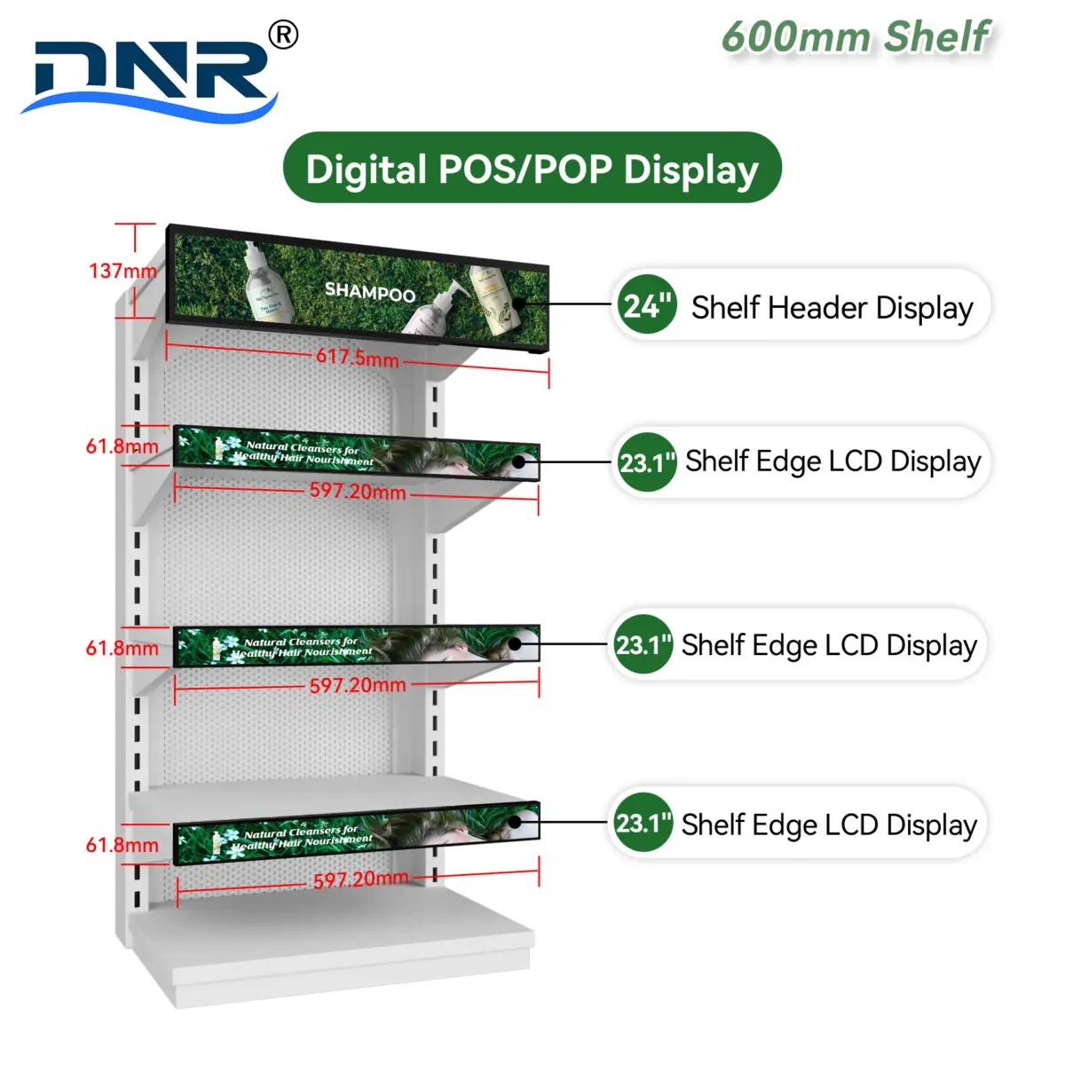 23.1inch Digital Shelf Edge LCD Display with Model-DCE230-IT - Image 4