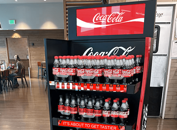 Deployment of Shelf-Edge LCDs & Stretch LCD Cut Displays in Coca-Cola Retail POS Shelf in the U.S.